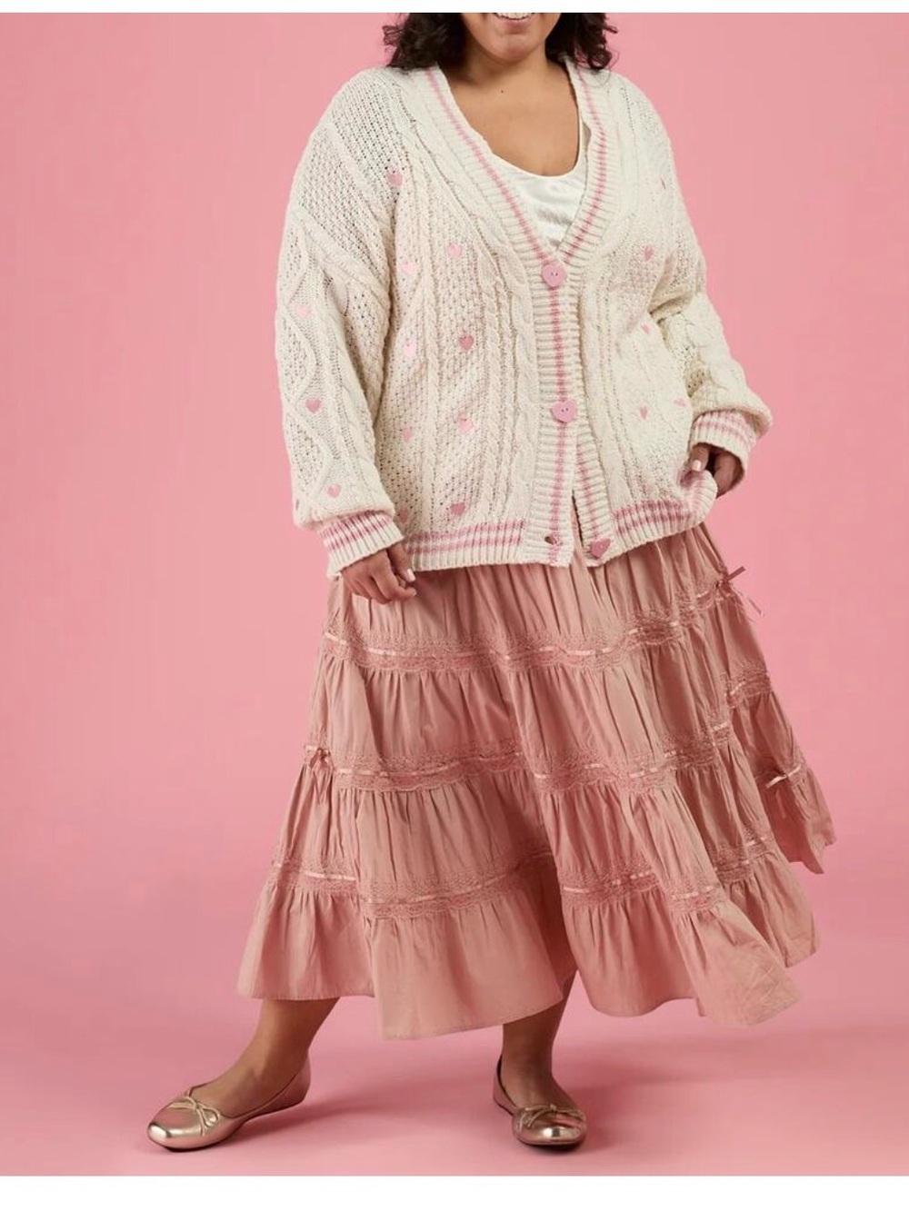 Taylor Swift Lover Album Cardigan Pink Off White Limited Edition Size 3XL/4XL